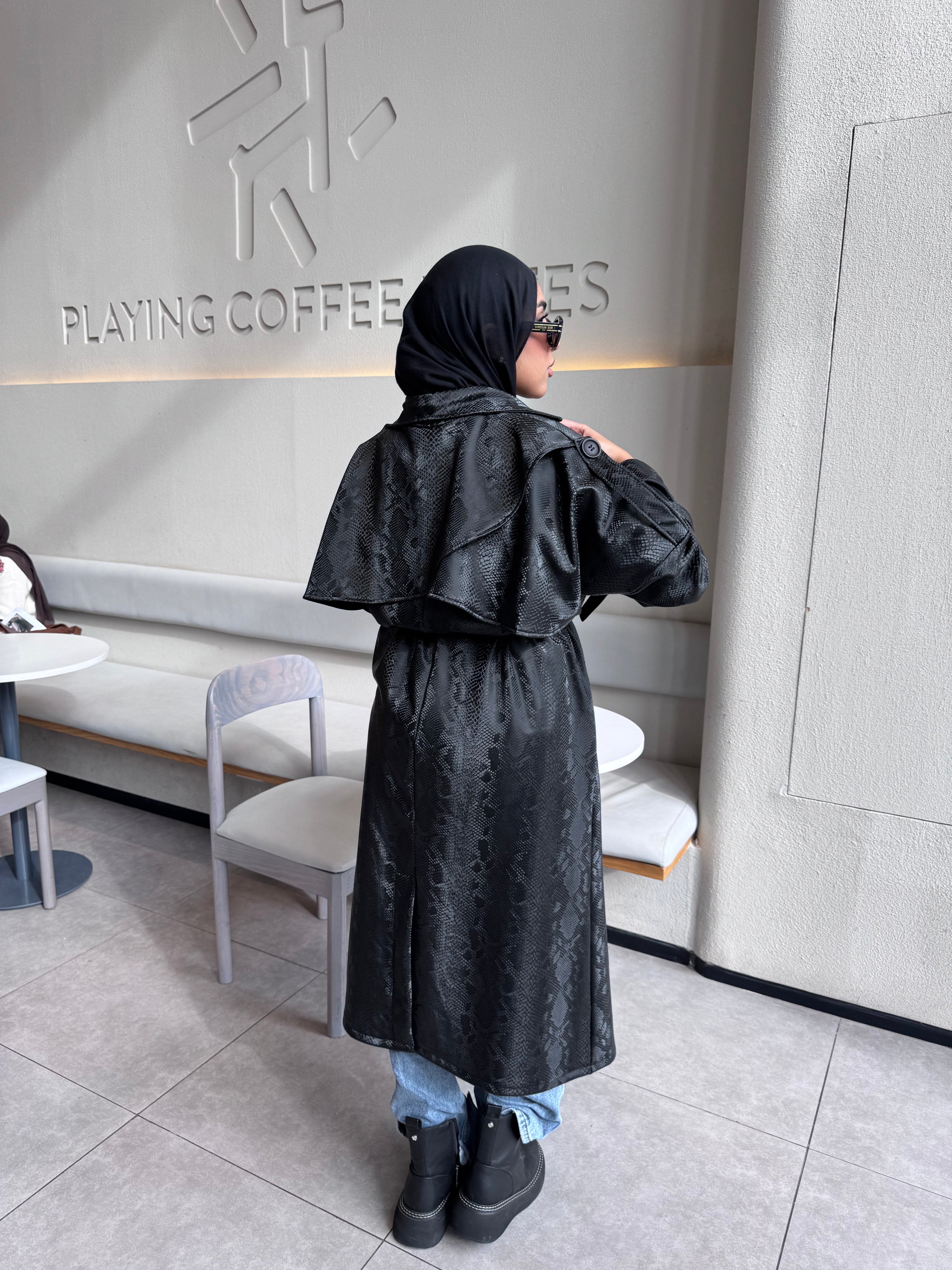 Snake trench coat