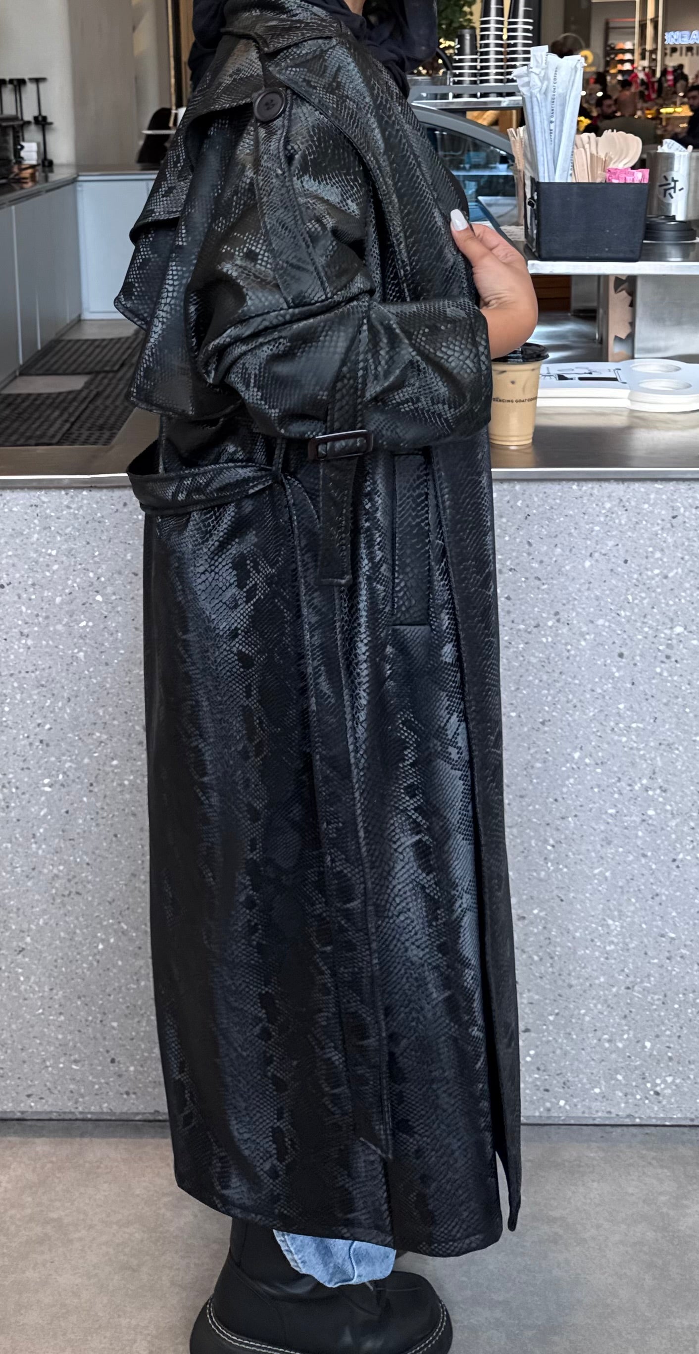 Snake trench coat